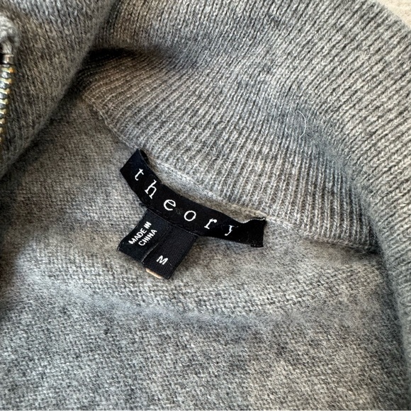 Theory Men's Hilles Quarter Zip Cashmere Sweater - Picture 3 of 6